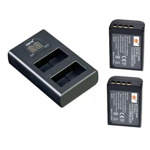 DSTE Olympus  BLX-1 BLX1 High Capacity Li-ion Battery With Charger 代用鋰電池
