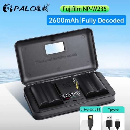 PALO FujiFilm NP-W235 Lithium-Ion Battery Pack With Charger  代用鋰電池連充電...