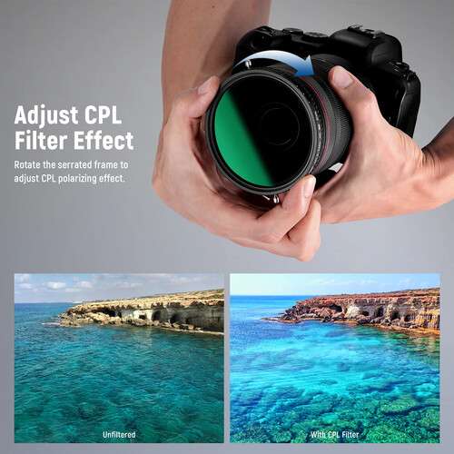 Neewer 2-in-1 Variable ND2-ND32 & CPL Filter (37mm -82mm) 偏光連可調減光濾鏡