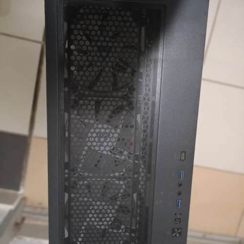 atx glass rgb case + 7 fans