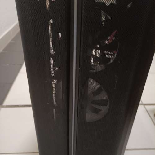 atx glass rgb case + 7 fans