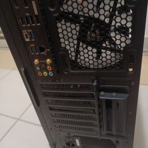 atx glass rgb case + 7 fans