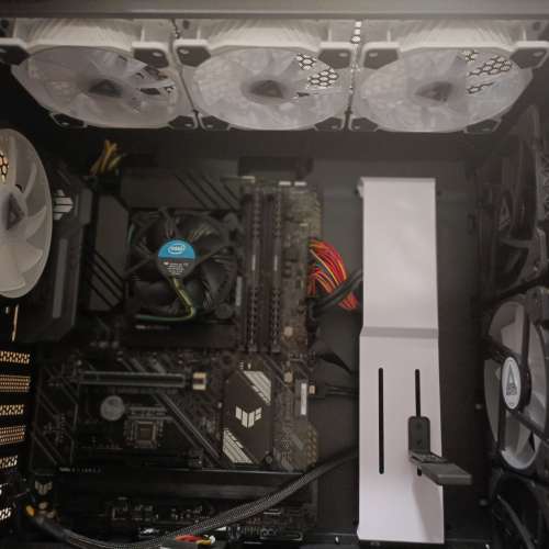 atx glass rgb case + 7 fans