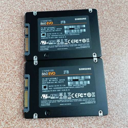 幾百隻Samsung 2TB SSD，INTEL 1.92TB/3.84TB