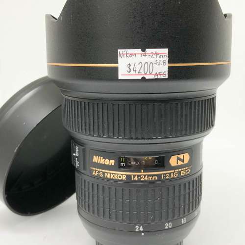90% New Nikon AFS 14-24mm F2.8G ED自動對焦鏡頭, 深水埗門市可購買