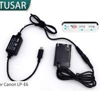 TUSAR Dummy Battery Kit With Type-C USB Adaptor For CANON LP-E6 (假電池套裝)