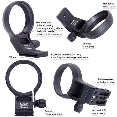 iShoot Tripod Mount Ring For Tamron 18-300mm F3.5-6.3 Di III VC HLD (IS-TA1830)