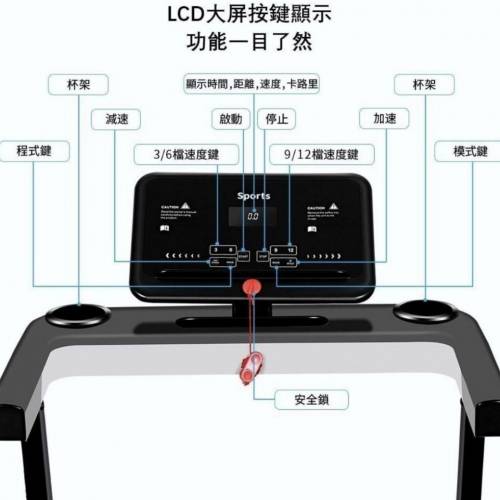 OneTwoFit OT158AUK加長版自動潤滑 可折疊跑步機