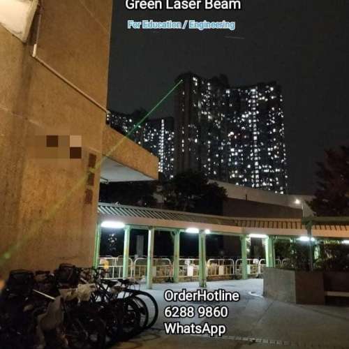 全新 高能見度 鐳射 觀星筆（綠激光）配16340鋰電池+USB充電器，尾部開關，短身(11...