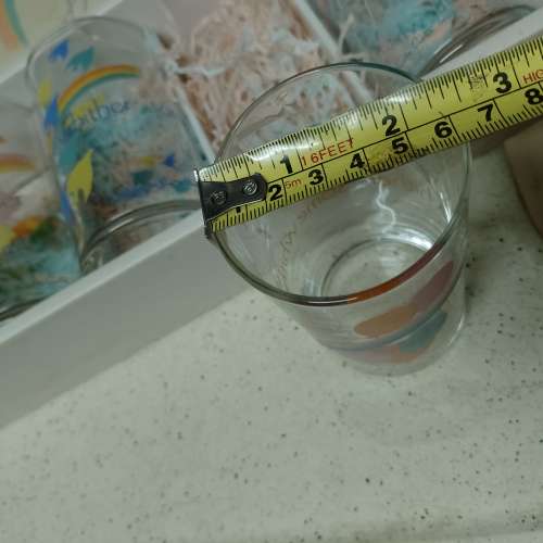 全新：一套有花款玻璃杯