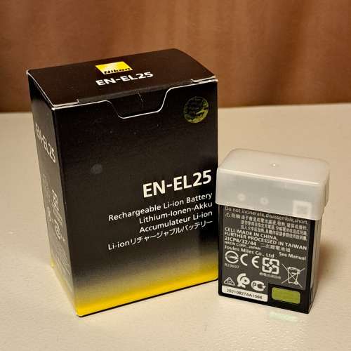 [FS]-Over 90% New Nikon EN-EL25 Battery (for Zfc, Z50, and Z30)