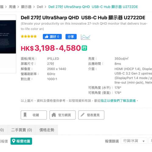 Dell U2722DE 2K - Type C  Notebook or Mac Charging + Lan & USB Hub