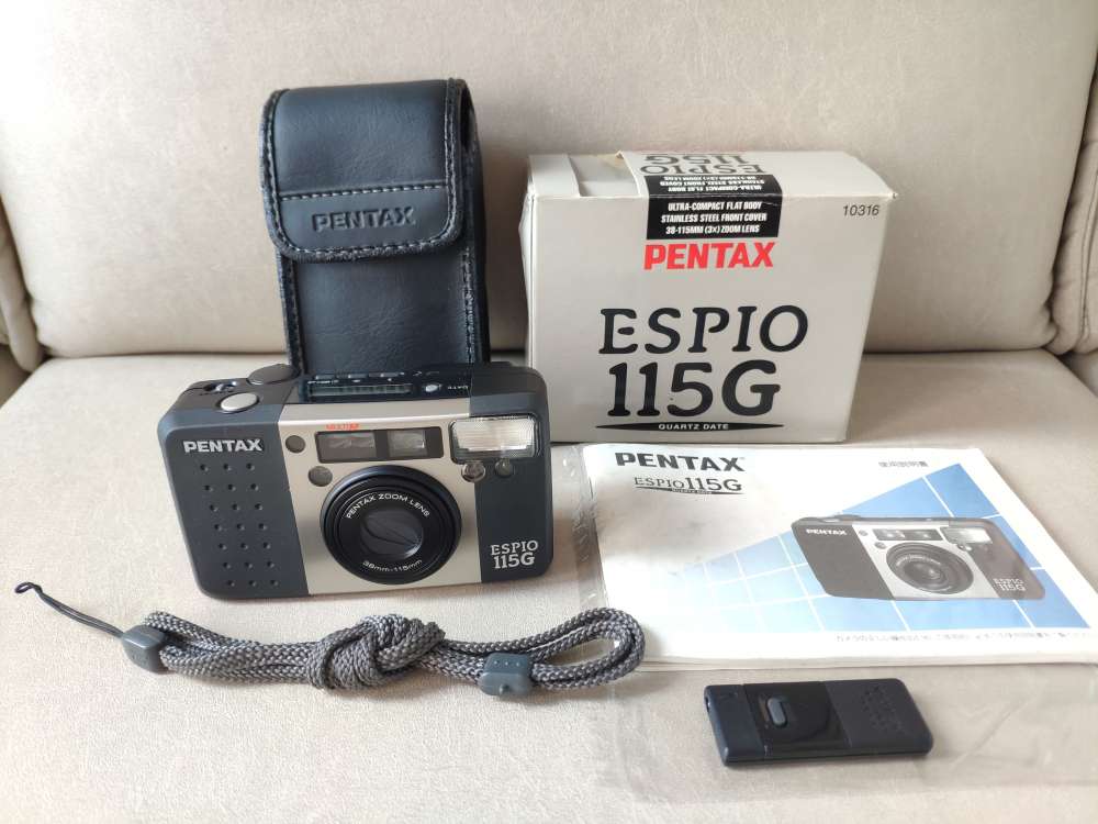 Pentax Espio 115G 近全新有盒中古菲林相機38-115mm 菲林傻瓜機底片
