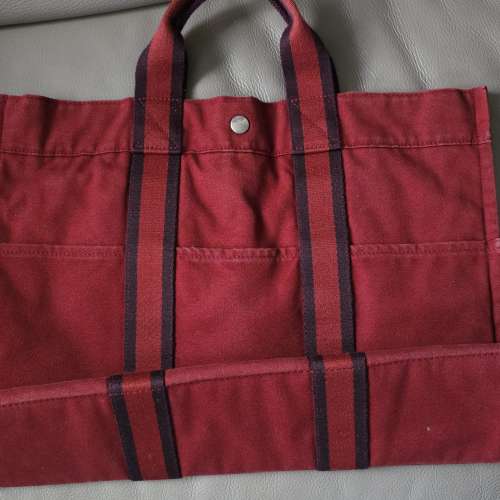 Hermes HERLINE Canvas 帆布袋 愛馬仕 公事包 電腦袋