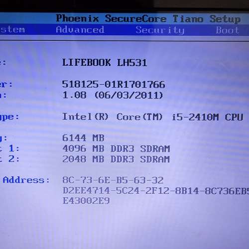 Fujitsu Lifebook LH531