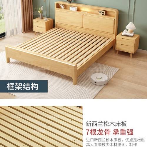 Bed 全實木油壓儲物床床架 儲物床 收納床 置物床單人床雙人床（All solid wood hyd...
