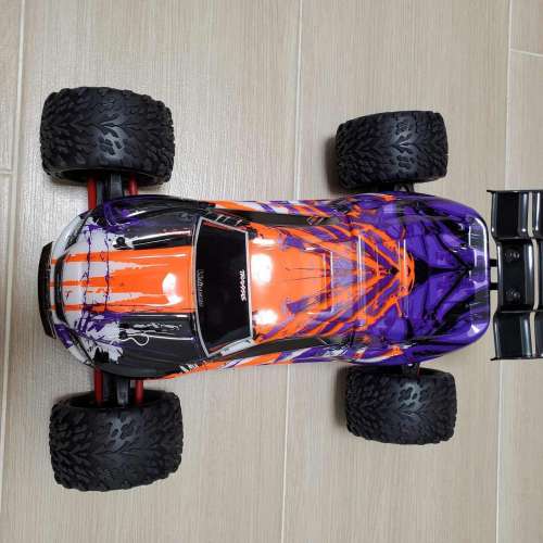 Traxx 1/16 E-Revo VXL RTR 四驅大轆車 紫色 w/ TQ 2.4Ghz iD Battery TSM Charger...