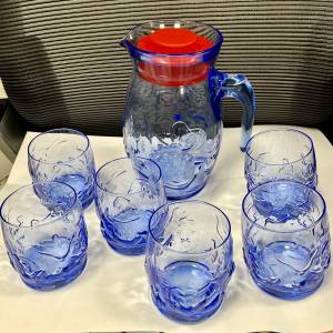 迪士尼玻璃水瓶連6隻水杯套裝