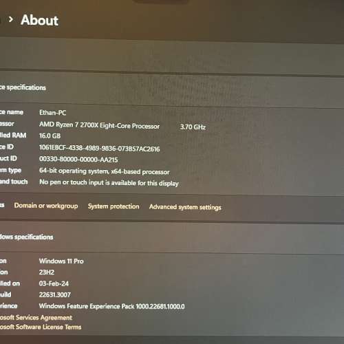 [新淨] 高性能抵玩 AMD 砌機, Samsung NVMe 256GB SSD, GTX 1050, 16GB RAM