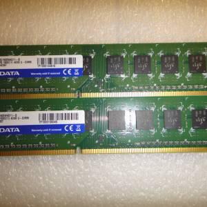 Desktop Ram A-Data 4Gx2 共8GB DDR3 1600  單面