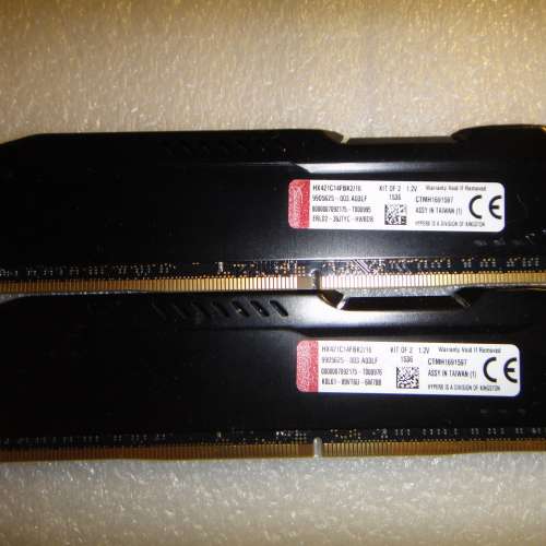 Desktop Ram Kingston  8GBx2 DDR4 2133  共16GB