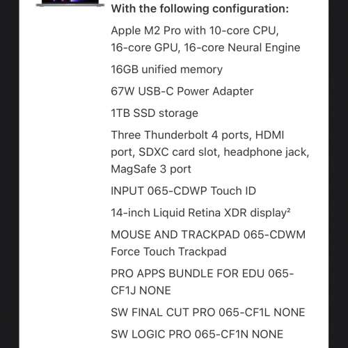 MacBook Pro M2 Pro 14” (2023)