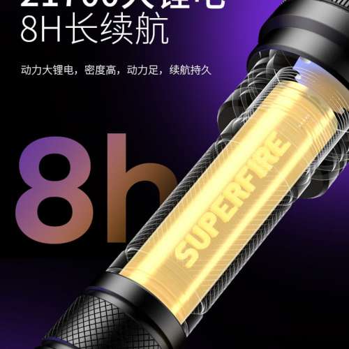 大功率純紫外光電筒。4000mAh. Pure UV Light Torch 🔦 Flashlight 12w.Rechargeab...