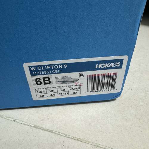 (99%新) HOKA Clifton 9 女裝波鞋 (cloud blue)