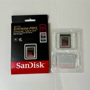 SanDisk Extreme PRO CFexpress Type-B 記憶卡 512GB [R:1700 W:1400]