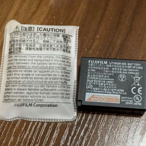 Fujifilm NP-W126S Battery 電池 只用一次