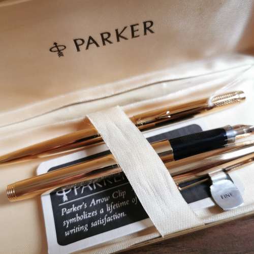 Parker 75 Imperial Fountain Pen & Ballpoint Pen Set w.Box