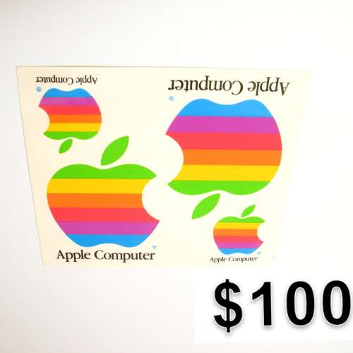 apple 1990s sticker