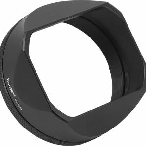 Haoge LH-X54B Black Square Metal Lens Hood For FujiFilm X100VI 方形遮光罩