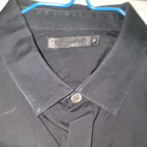 5cm 長袖 黑色 襯卹衫 修身 Size 48 碼 Slim Fit Black Shirt