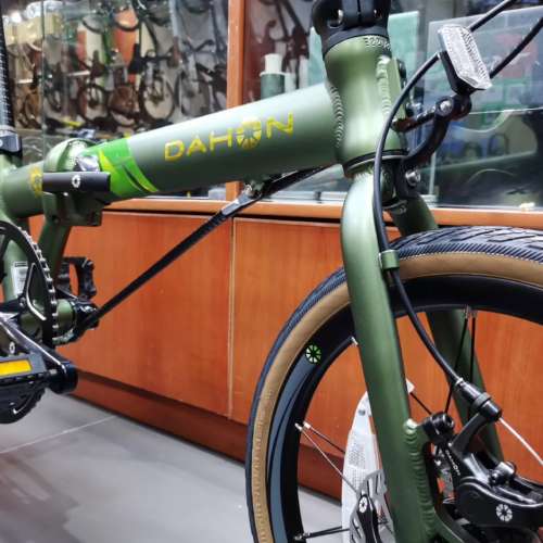 (小量現貨) 2024 綠金色 訂制版 頭柱內摺版馬甲線款 DAHON K3 PLUS 9速 16吋 349 ...