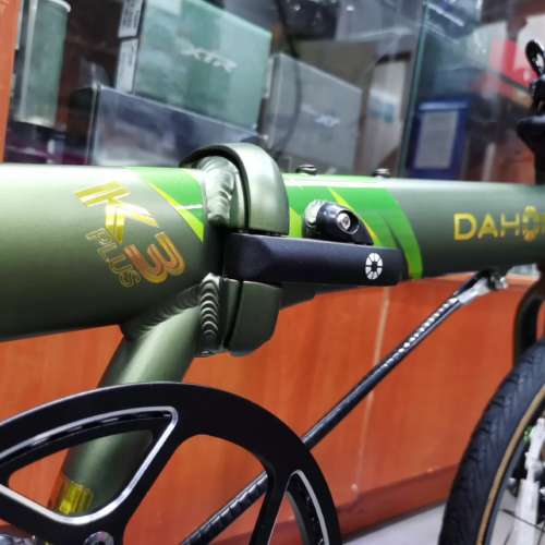 (小量現貨) 2024 綠金色 訂制版 頭柱內摺版馬甲線款 DAHON K3 PLUS 9速 16吋 349 ...