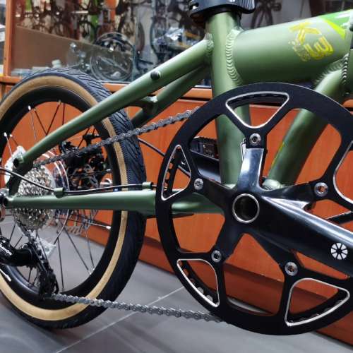 (小量現貨) 2024 綠金色 訂制版 頭柱內摺版馬甲線款 DAHON K3 PLUS 9速 16吋 349 ...