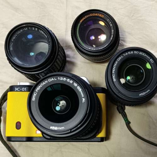 賓得經典 黃色 K-01 雙鏡 Kit  另 手動鏡