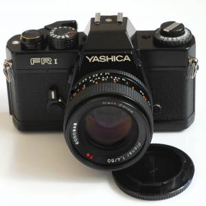 Yashica FR1 black body  with Contax 50mm f1.4 Carl Zeiss T* Planar