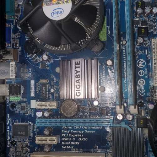 Intel Celeron E3400 LGA775 CPU + Gigabyte G41MT-S2P 底板跟背板(巳更新最新bios...