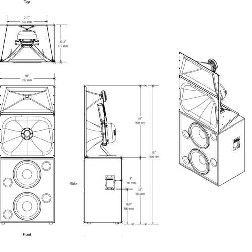 QSC SC324 (4way THX ) 4分頻影院喇叭 [4隻]