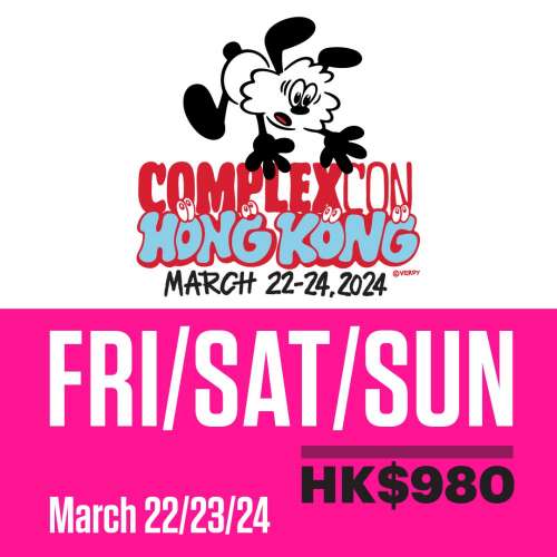 ComplexCon 香港 23/3 $980*2張