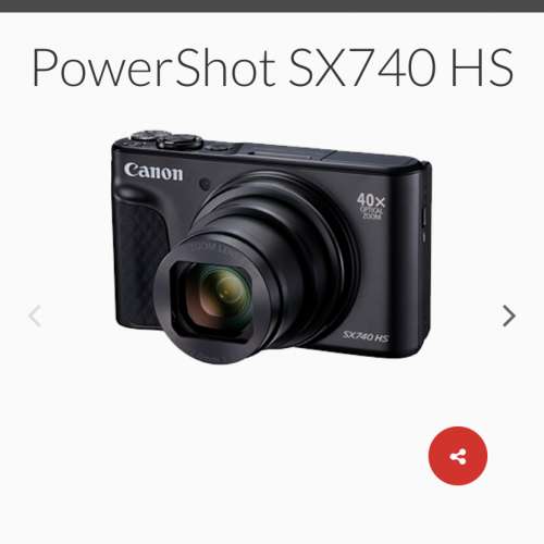 收！Canon PowerShot SX740hs