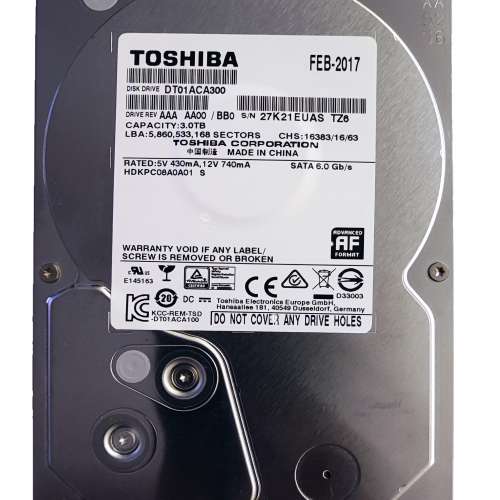 Toshiba 3TB 3.5 HD