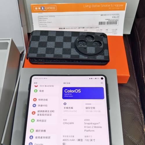 99%新 Oppo Find N3 512GB 黑色港行有保養至11/2024
