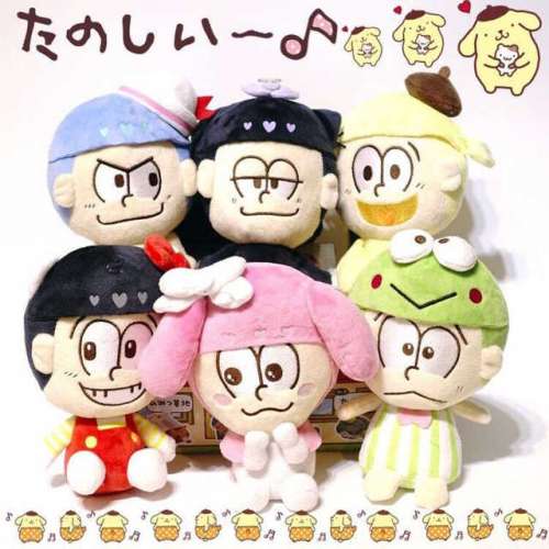 全新 Sanrio Osomatsu-san Ichimatsu PomPomPurin 布甸狗 阿松先生 小松先生 匙扣 吊...