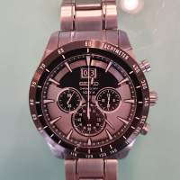 SEIKO Chronograph 100M 黑圈銀面 3 針 計時錶