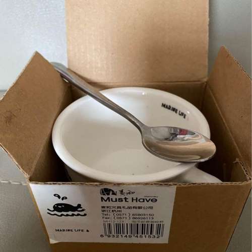 咖啡杯連匙（有盒） expresso coffee cup with spoon (with box)