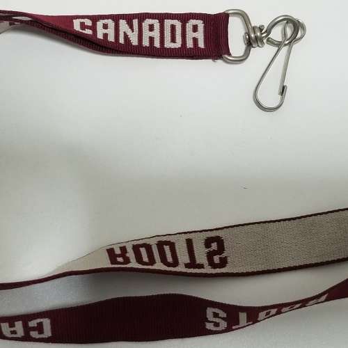 2000 年 Roots Canada 加拿大 紅色 頸繩帶 Year 2000 Roots Canada Red Color Neck...
