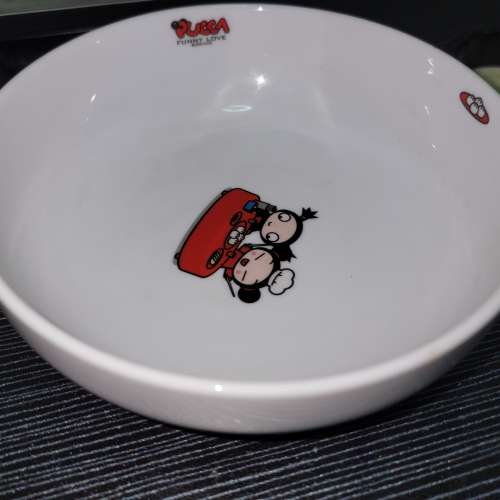 2000年時代 Pucca Funny Love x Lion & Globe 獅球嘜 卡通圖形 陶瓷飯碗 餐具 容器 ...